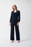Joseph Ribkoff Seersucker Straight Blazer - Midnight Blue