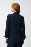 Joseph Ribkoff Seersucker Straight Blazer - Midnight Blue