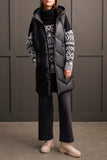 Tribal Long Sleeveless PU Puffer