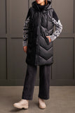 Tribal Long Sleeveless PU Puffer