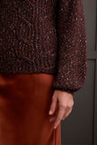 Tribal Funnel Neck Oversize Sweater