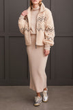 Tribal Lined Zip Up Jacket