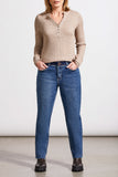 Tribal Henley Top With Buttons