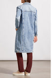 Tribal Long Denim Duster With Pockets