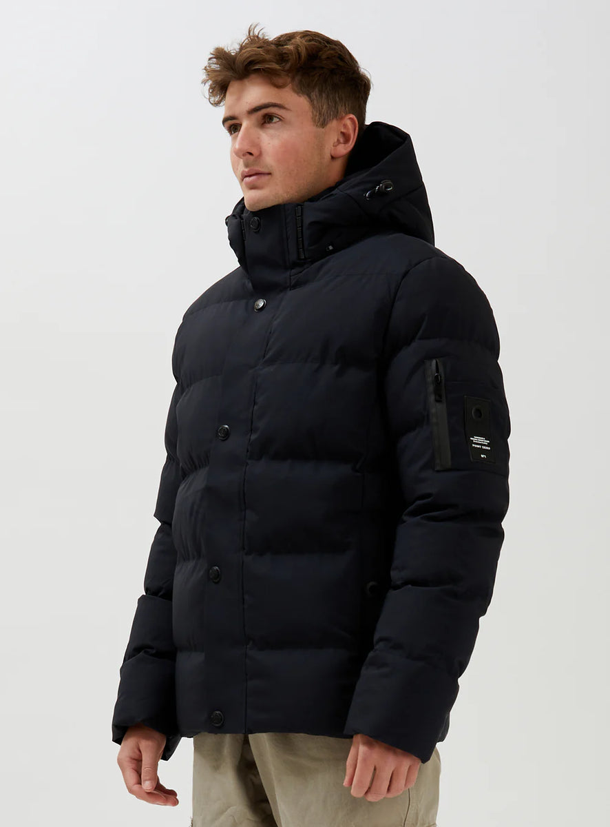 Point Zero Quilted Puffer Bomber Black
