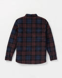 Volcom Bowered Fleece Long Sleeve Shirt - Merlot