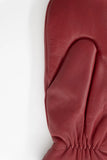 Brume Sutton Leather Mittens - Dark Red