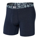 Saxx Vibe Super Soft Boxer Brief - Navy Heather/ Holiday