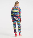 Little Blue House Navy Fair Isle Adult Union Suit