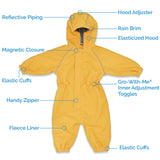Jan & Jul Cozy-Dry Waterproof Play Suit | Yellow
