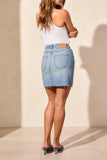 Tribal Brooke Hugging Denim Skirt