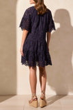 Tribal Mixed Pattern Eyelet Dress