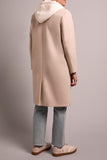 Tribal Trench Coat W/Fooler Hoodie - Oatmeal