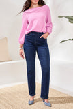Tribal Sophia Pull On Straight Jeans W/Pockets - Darknight