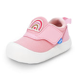 Jan & Jul Pink Rainbow Mini Flyer Toddler Sneakers