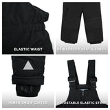 Jan & Jul Kids Snow Overalls | Black