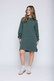 Orb Nadia-Luxe Fleece Dress - Thyme
