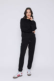 Orb Jenna-Luxe Fleece Crew - Black