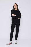 Orb Jenna-Luxe Fleece Crew - Black