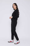 Orb Jenna-Luxe Fleece Crew - Black