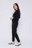 Orb Jenna-Luxe Fleece Crew - Black