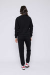 Orb Jenna-Luxe Fleece Crew - Black