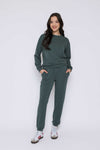 Orb Jenna-Luxe Fleece Crew - Thyme