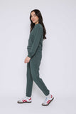 Orb Jenna-Luxe Fleece Crew - Thyme