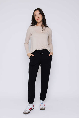 Orb Laina-Luxe Fleece Jogger - Black