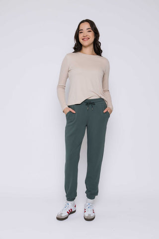 Orb Laina-Luxe Fleece Jogger - Thyme