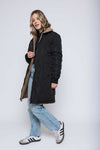 Orb Sydney-Reversible Sherpa Lined Coat - Black