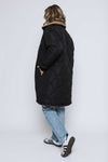 Orb Sydney-Reversible Sherpa Lined Coat - Black