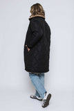 Orb Sydney-Reversible Sherpa Lined Coat - Black