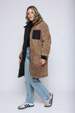 Orb Sydney-Reversible Sherpa Lined Coat - Black