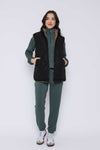 Orb Julie-Reversible Sherpa Lined Vest - Black