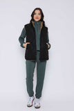 Orb Julie-Reversible Sherpa Lined Vest - Black