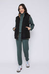 Orb Julie-Reversible Sherpa Lined Vest - Black