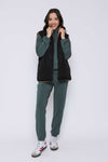 Orb Julie-Reversible Sherpa Lined Vest - Black
