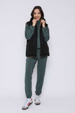 Orb Julie-Reversible Sherpa Lined Vest - Black