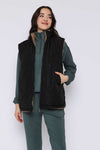 Orb Julie-Reversible Sherpa Lined Vest - Black