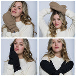 Orb Let It Snow Puffer Mitts - Black/Brown