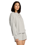 Volcom Lived In Fleece Henley - Heather Grey