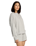 Volcom Lived In Fleece Henley - Heather Grey