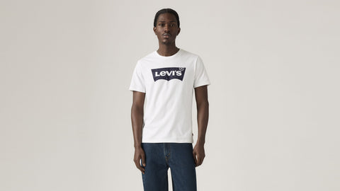 Levi's Men's Graphic Crewneck Tee Ssnl Filled Bw1 White Plus