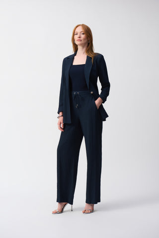 Joseph Ribkoff Seersucker Wide Leg Pull-On Pants