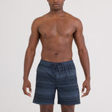 Saxx Sea To Shore 2N1 Volley Short 6" - Agitated Stripe Indigo