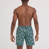 Saxx Sea To Shore 2N1 Volley Short 6" - Crock Rock-Ebony
