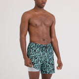 Saxx Sea To Shore 2N1 Volley Short 6" - Crock Rock-Ebony
