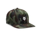 Fox Head Camo Flexfit Hat - Green Camouflage