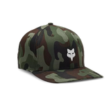 Fox Head Camo Flexfit Hat - Green Camouflage